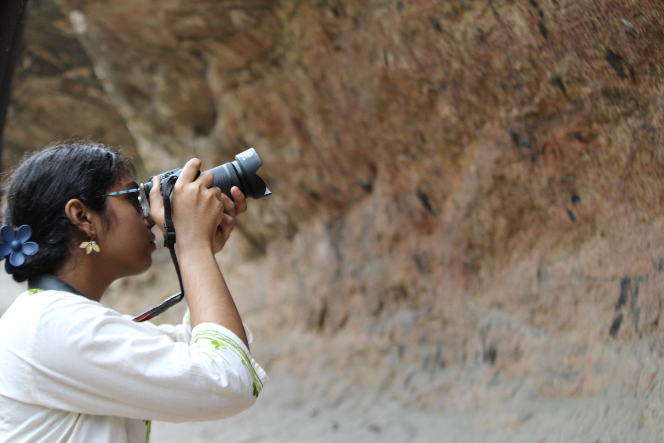 Khyati Kumar at Ushakothi Rock Paintings Site of Raigarh